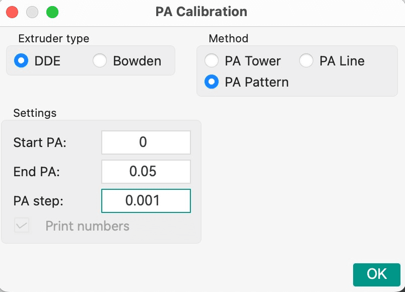 PA Calibration Parameters